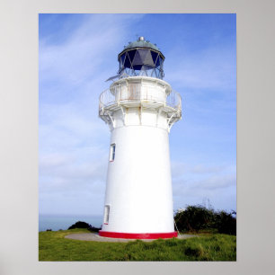 Te Araroa, New Zealand. A lighthouse gives Poster