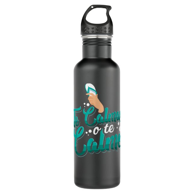 Te Calmas O Te Calmo Funny Spanish Mum Grandma Say 710 Ml Water Bottle (Front)