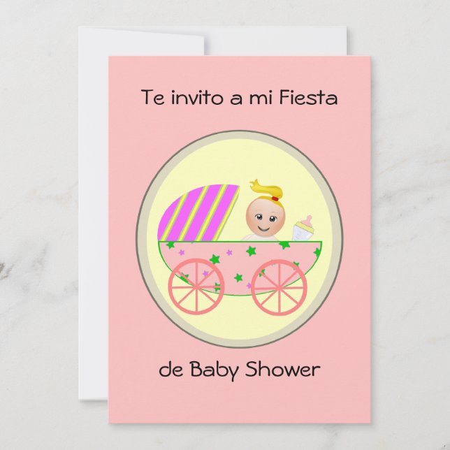 Te invito a mi fiesta de baby shower invitation (Front)