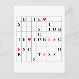 te iubesc postcard