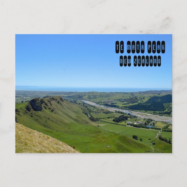 Te Mata Peak in new Zealand Postcard (Front)