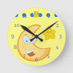 te Moon and Stars Kids Clocks
