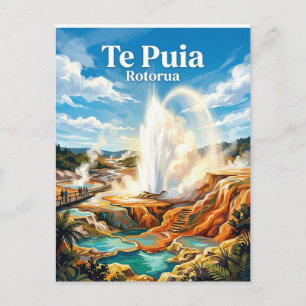 Te Puia Geyser New Zealand Postcard