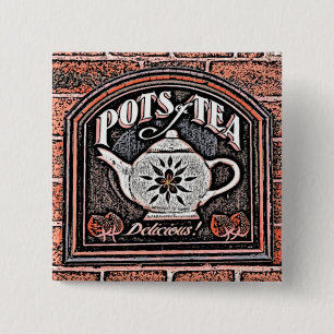 TEA 15 CM SQUARE BADGE