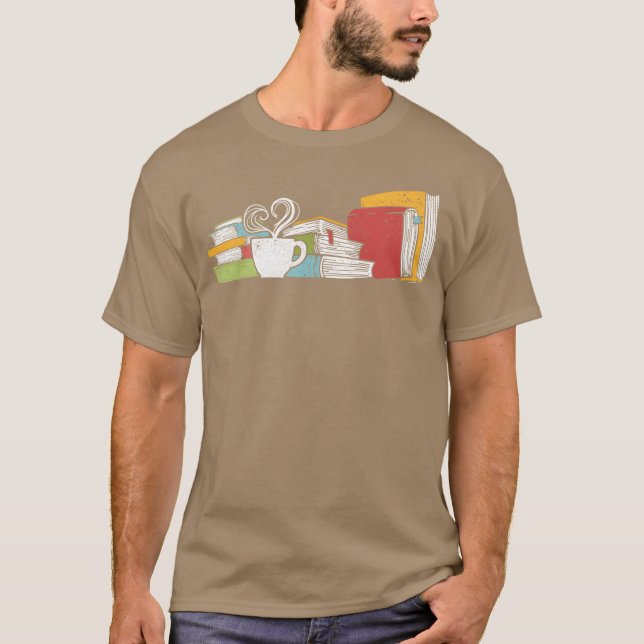 Tea And Book Reading retro T-Shirt (Front)