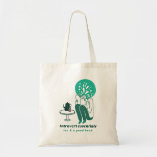 Tea and book tote bag