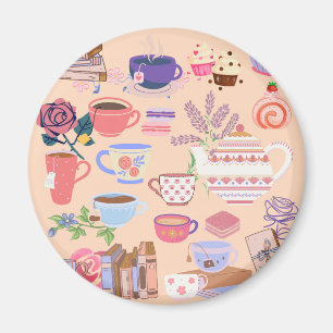 Tea And Books Magnet