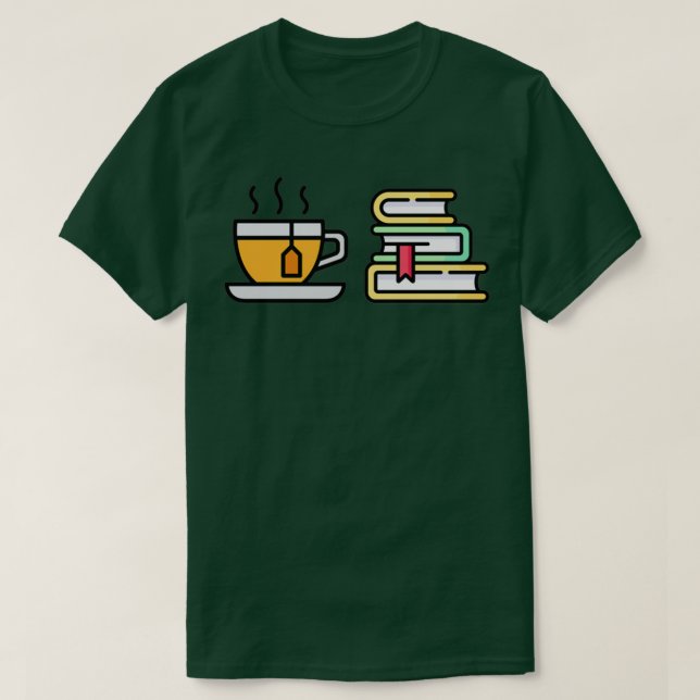 Tea and Books T-Shirt (Design Front)