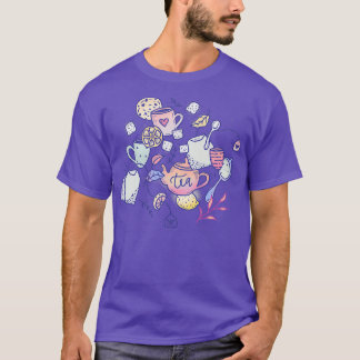 Tea and Cookies Doodle Art T-Shirt