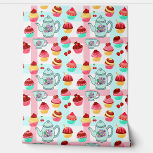 Tea and Cupcakes Wallpaper