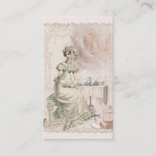 Tea and Romance Jane Austen Inspired Business Card
