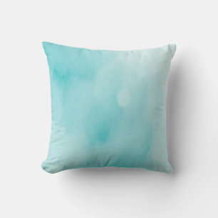 Tea and White Watercolor Abstract Cushion