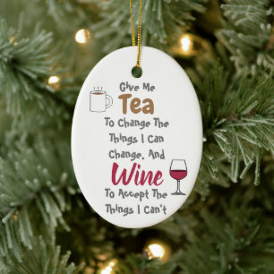 Tea And Wine Ceramic Ornament