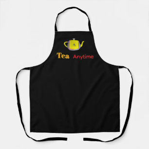 Tea Anytime Teapot Black Strap Black  Apron