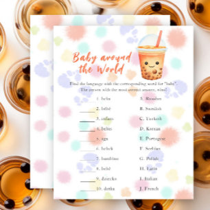 Tea baby shower - Baby around the world game
