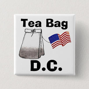 Tea Bag, D.C. 15 Cm Square Badge