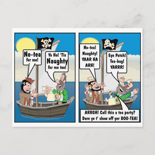 TEA BAG JOKE. POSTCARD (Front)