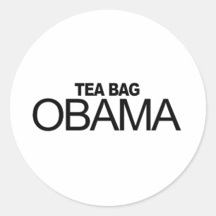 Tea Bag Obama Classic Round Sticker