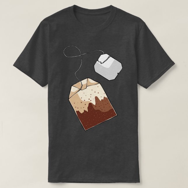 Tea Bag Tea Drinker Caffeine Beverage T-Shirt (Design Front)
