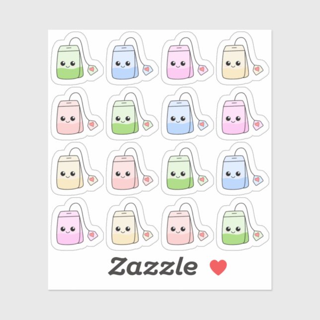 Tea bags Cosy Tea Time Cute Kawaii Bujo Planner (Sheet)