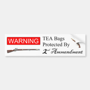 Tea Bags Protected by Second Ammendment Bumper Sticker
