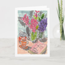 Tea Book Flowers
