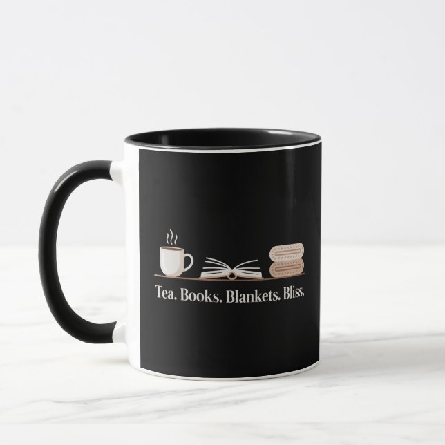 Tea Books Blankets Bliss Cosy Reader Mug (Left)