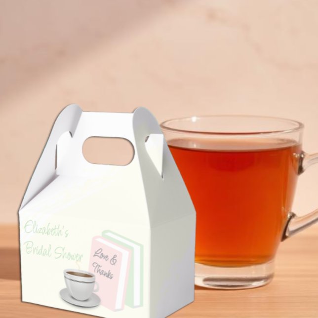 Tea & Books Bridal Shower Favour Box (Creator Uploaded)