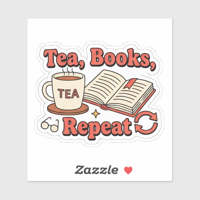 Tea, books, repeat - cosy book lover reading (Sheet)