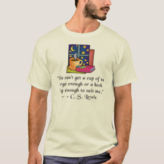 Tea & Books w Quote Ladies EDUN LIVE Organic Crew T-Shirt