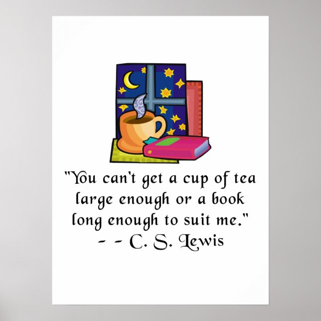 Tea & Books w Quote Posters (Front)