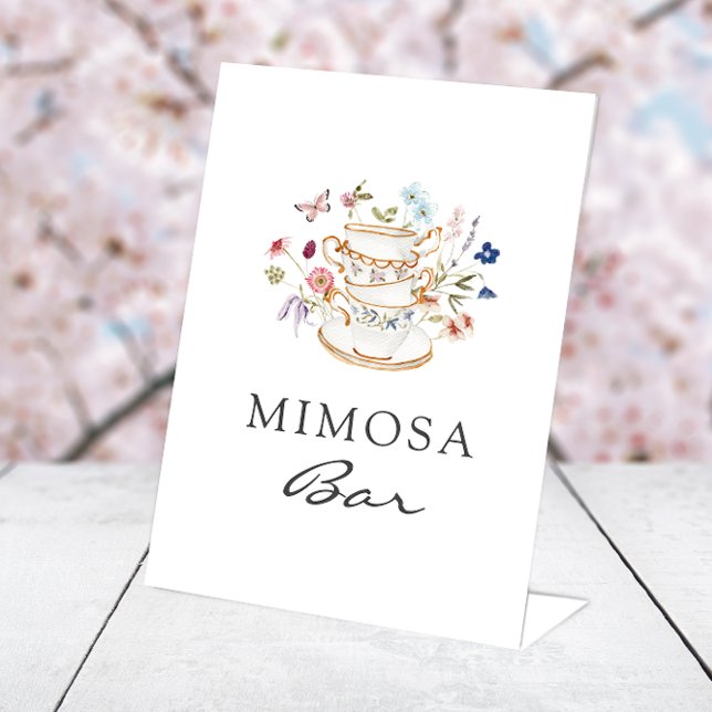Tea Bridal Mimosa Bar Sign (Floral Tea Bridal Party Mimosa Bar Sign by Painted Paperie
)