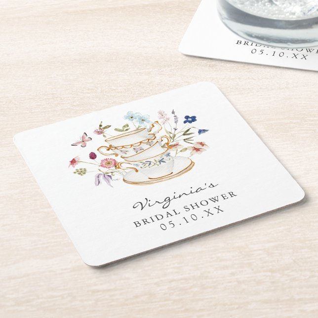 Tea Bridal Shower Coaster (Tea Bridal Shower Coaster by Painted Paperie
)
