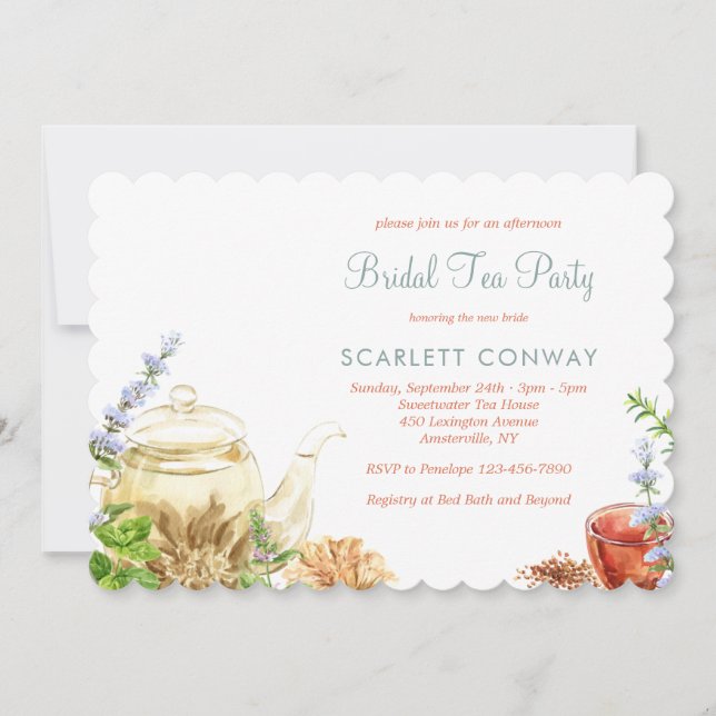 Tea Bridal Shower Invitation (Front)