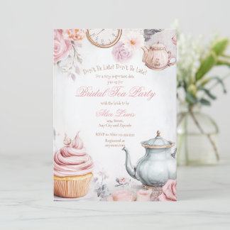 Tea Bridal shower invitation, Alice bridal tea Invitation