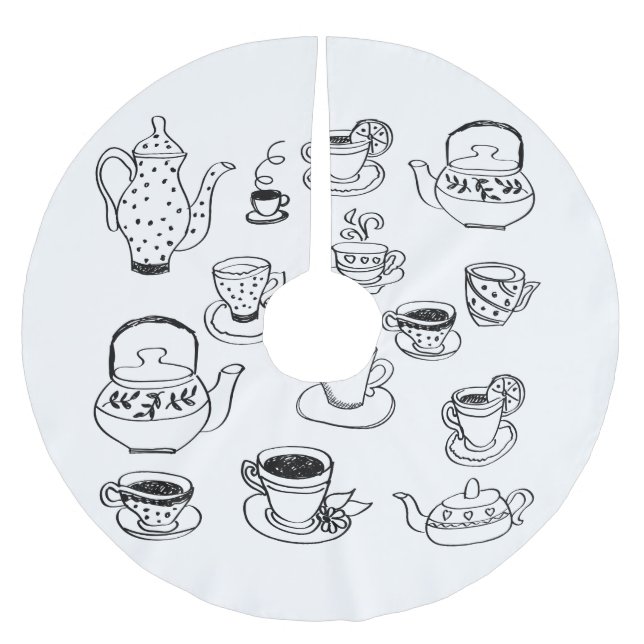 Tea Brushed Polyester Tree Skirt (Front)