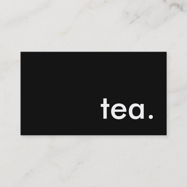 tea. business card (Front)