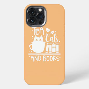 Tea Cats And Books Cat Mum Cat Dad Book Reading iPhone 13 Pro Max Case