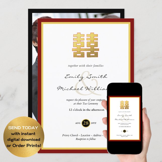 Tea Ceremony Invitation Photo Double Happiness (Creator Uploaded)