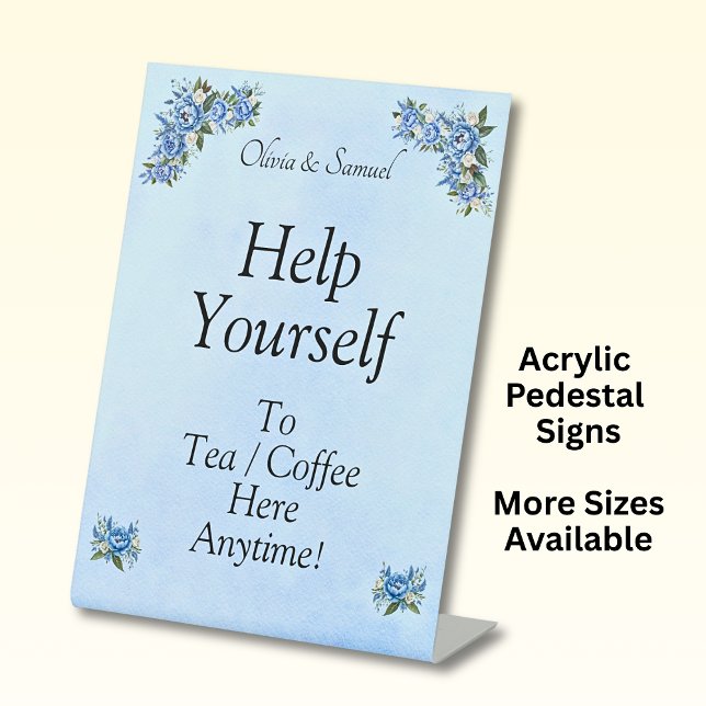 Tea Coffee Table Acrylic Pedestal Sign  (Creator Uploaded)
