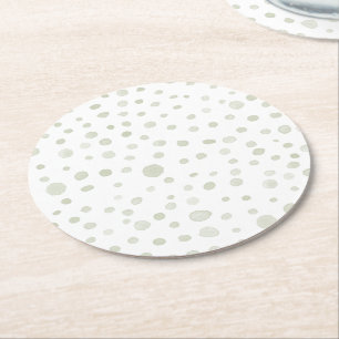 Tea Confetti Watercolor Dots Paper Coaster