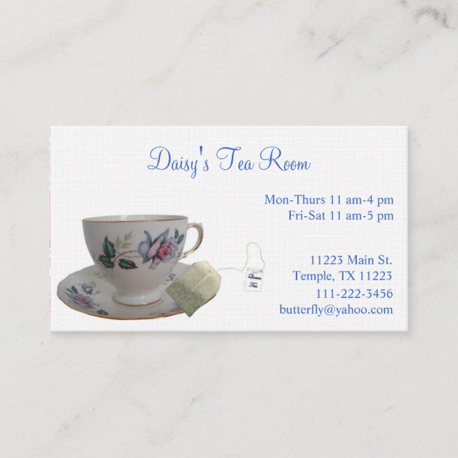 Tea Cup Business Card (Front)