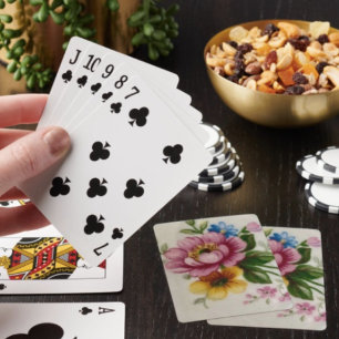 Tea Cup Floral Bouquet Playing Cards