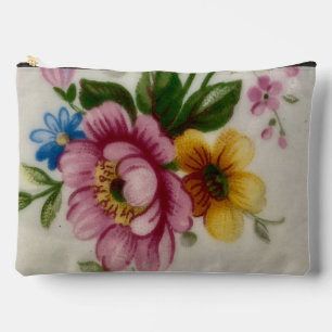 Tea Cup Floral Bouquet Print Cut Sew Bag