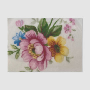 Tea Cup Floral Bouquet Tissue Paper