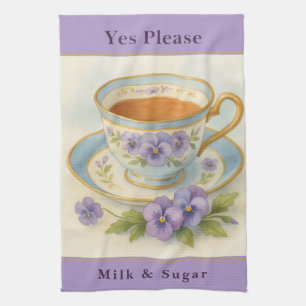 Tea Cup Kitchen Tea Towel