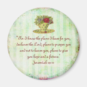 Tea Cup Scripture Magnet