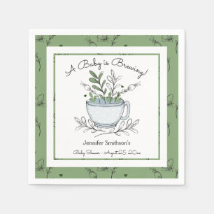 Tea Cup Tea Party Baby Shower Napkins