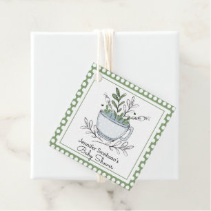 Tea Cup Tea Party Baby Shower Thank You Favour Tags