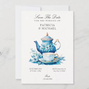 Tea cup wedding save the date